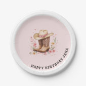 Assiettes En Carton Fille Fleur sauvage Bash Anniversaire | Occident r (Devant)