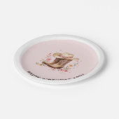 Assiettes En Carton Fille Fleur sauvage Bash Anniversaire | Occident r (Angle)