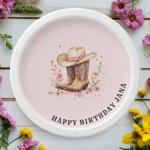 Assiettes En Carton Fille Fleur sauvage Bash Anniversaire Occident r