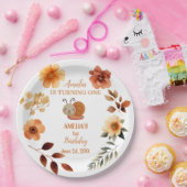 Assiettes En Carton Fille fleur sauvage personnalisée 1er anniversaire (Fête)
