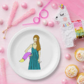 Assiettes En Carton fille foy (Fête)