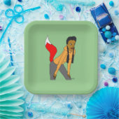 Assiettes En Carton fille foy (Fête)