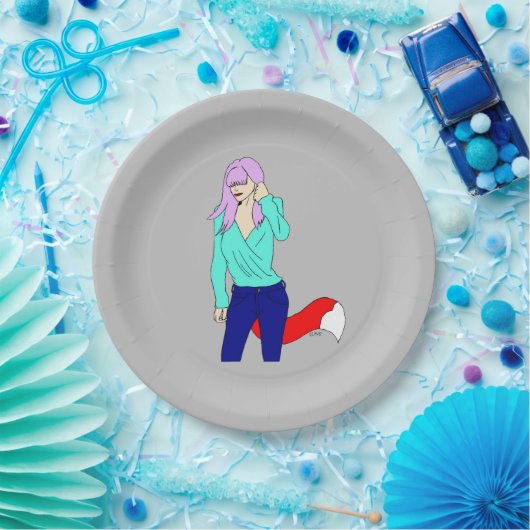 Assiettes En Carton fille foy (Fête)