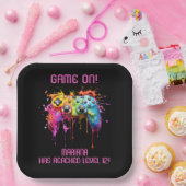 Assiettes En Carton Fille Gamer Pink Video Game Party (Fête)