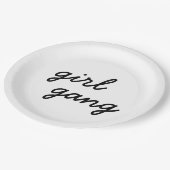 Assiettes En Carton fille gang mignon moderne féministe script de puis (Angle)
