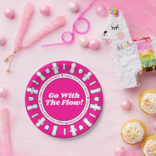 Assiettes En Carton Fille Hot Pink Pads Nom Première période Partie