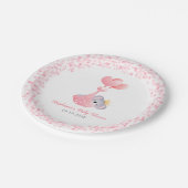 Assiettes En Carton Fille Koala Oear Baby shower rose (Angle)