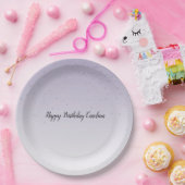 Assiettes En Carton Fille Lilac Violet Confetti Glam Ombre (Fête)