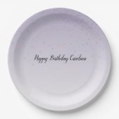Assiettes En Carton Fille Lilac Violet Confetti Glam Ombre (Devant)