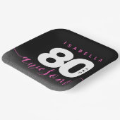 Assiettes En Carton Fille moderne rose 80 et stupéfiant (Angulaire)