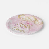 Assiettes En Carton Fille Parties scintillant rose Ballons 16e anniver (Angle)