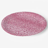 Assiettes En Carton Fille Parties scintillant rose Leopard Ombre (Angle)