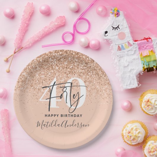 Assiettes En Carton Fille parties scintillant scintille moderne fête d (Fête)