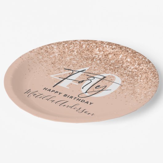 Assiettes En Carton Fille parties scintillant scintille moderne fête d (Angle)