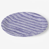 Assiettes En Carton Fille Parties scintillant violet rayures de glam (Angle)