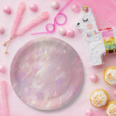 Assiettes En Carton Fille Pearl rose (Fête)