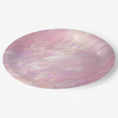 Assiettes En Carton Fille Pearl rose (Angle)