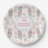 Assiettes En Carton Fille Pink Nutcracker Anniversaire (Devant)