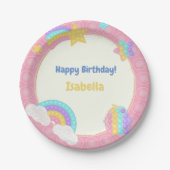 Assiettes En Carton Fille Pop It Fidget Anniversaire (Devant)