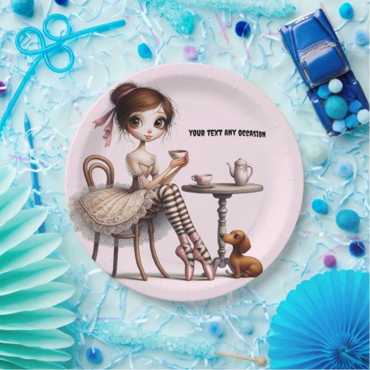 Assiettes En Carton Fille Primitive Longue Et Longue (Fête)