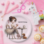 Assiettes En Carton Fille Primitive Longue Et Longue (Fête)