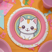 Assiettes En Carton Fille qui aime Kittens fête d'anniversaire