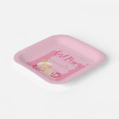 Assiettes En Carton Fille rose (Angulaire)