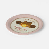 Assiettes En Carton Fille rose Cowboy Wild West fête d'anniversaire (Angle)