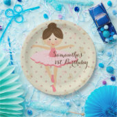 Assiettes En Carton Fille rose et Dreamy Ballerina (Fête)