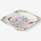Assiettes En Carton Fille rose pâle Fille Cheval fête d'anniversaire (Angulaire)