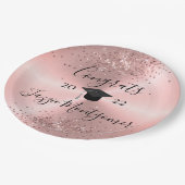 Assiettes En Carton Fille rose poli chaux (Angle)