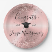 Assiettes En Carton Fille rose poli chaux (Devant)