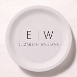 Assiettes En Carton Fille rose vif Élégant minimaliste moderne<br><div class="desc">Faites-vous plaisir avec notre plaque de Monogramme minimaliste classique et élégant. Conçu avec soin, ce plateau allie élégance intemporelle et minimalisme contemporain, ajoutant une touche d'élégance raffinée à vos tables. Réalisée avec précision et attention au détail, cette assiette est plus qu'une simple vaisselle, c'est une déclaration personnalisée de goût raffiné...</div>