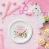 Assiettes En Carton Fille Safari Anniversaire Plaques papier (Fête)