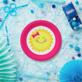 Assiettes En Carton Fille soleil (Fête)