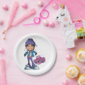 Assiettes En Carton Fille super Avec Stéréo (Fête)