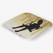 Assiettes En Carton Fille sur Swing Gold Parties scintillant Drip Ombr (Angulaire)
