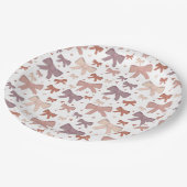 Assiettes En Carton Fille Vaches Roses Et Petits Coeurs (Angle)