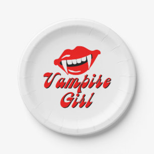 Assiettes En Carton fille vampire