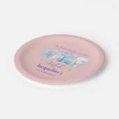 Assiettes En Carton Filles 1er Anniversaire ONEderful Pretty Rose (Angle)
