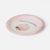 Assiettes En Carton Filles 1er Anniversaire Rose Parties scintillant d (Angle)