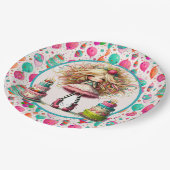 Assiettes En Carton Filles Anniversaire (Angle)