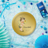 Assiettes En Carton Filles Bumble Bee Baby shower (Fête)