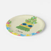 Assiettes En Carton Filles d'ananas personnalisées Ms Onederful First  (Angle)