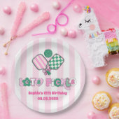 Assiettes En Carton Filles de Pickleball Anniversaire (Fête)