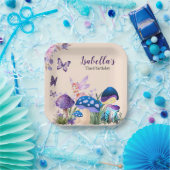 Assiettes En Carton Filles Fée Purple Champagne Papillon Anniversaire (Fête)