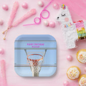 Assiettes En Carton Filles Fête moderne Basketball d'anniversaire (Fête)