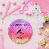 Assiettes En Carton Filles Gymnastique Anniversaire Fête Arc-en-ciel (Fête)