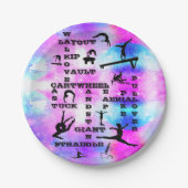 Assiettes En Carton Filles Gymnastique Compétences Mots-croisés (8) Pl (Devant)