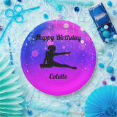 Assiettes En Carton Filles Gymnastique joyeuse Plaques de papier d'ann (Fête)